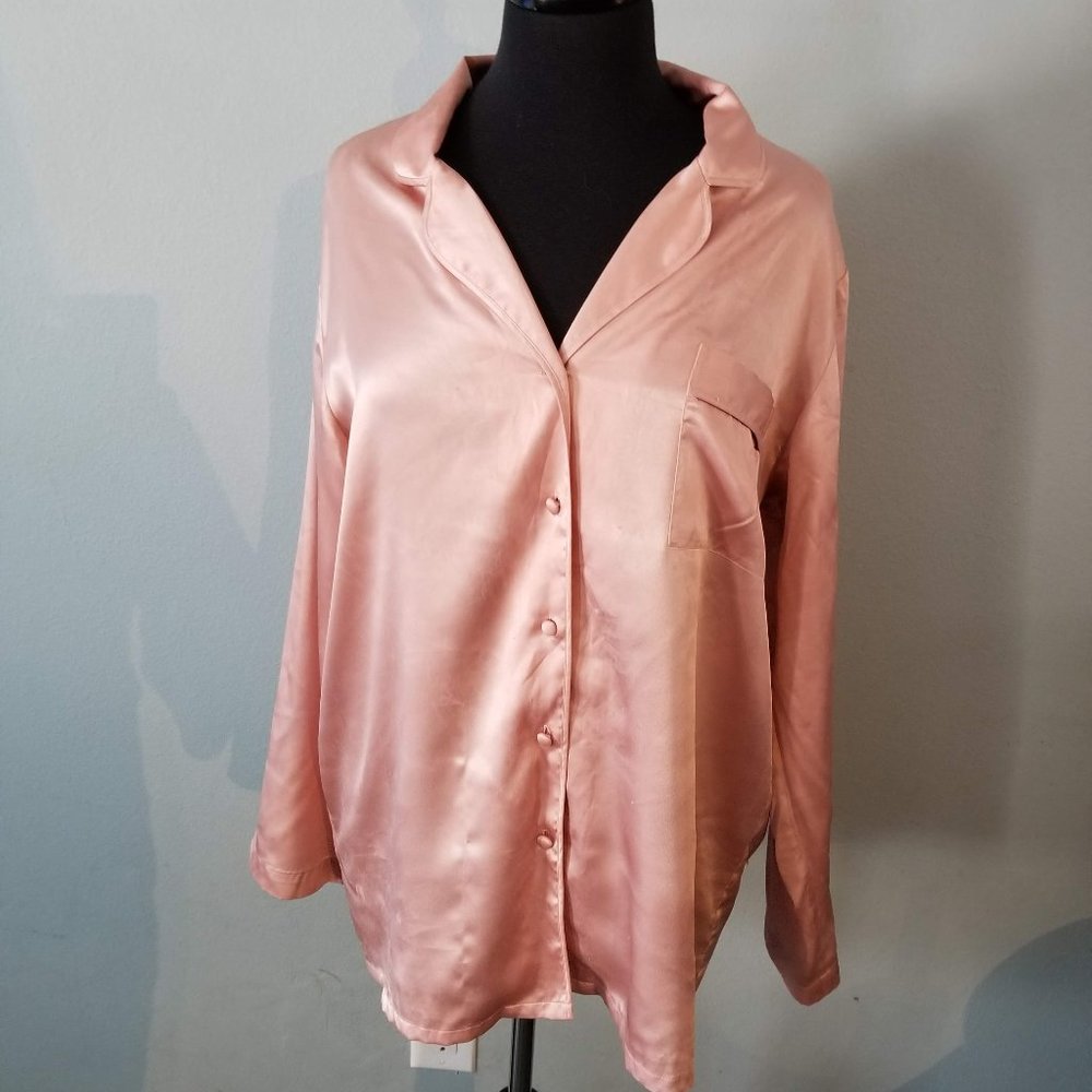 VS Afterhours Satin Pajamas Button Down